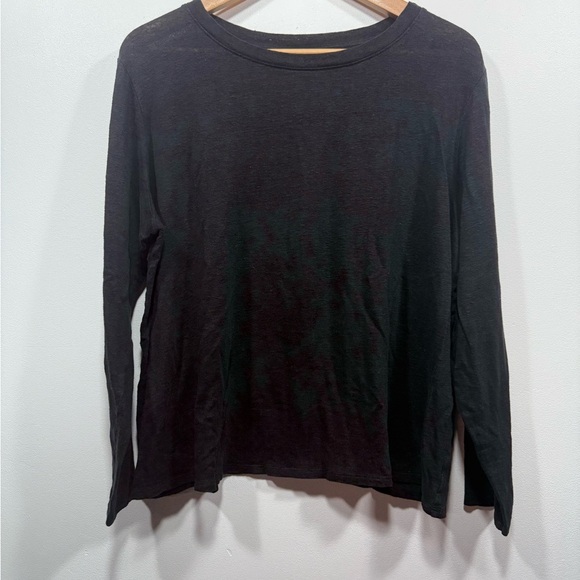 Eileen Fisher Black Long Sleeve Top - Picture 1 of 5